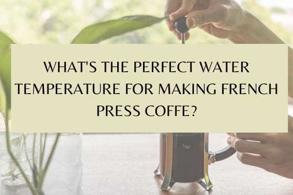water temperature for french press