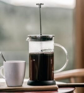 French Press allowing to steep