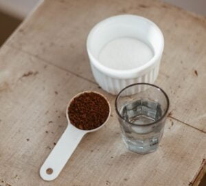 Instant coffee and Water