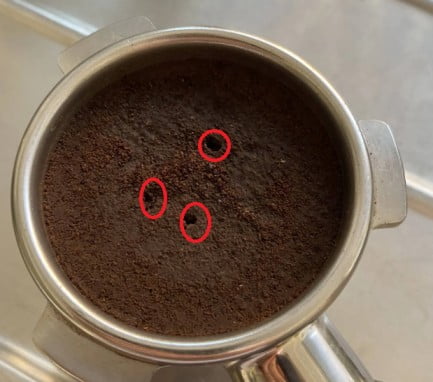 Channeling Espresso puck