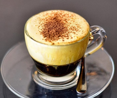 Vietnamese Egg Coffee with Cocoa Powder