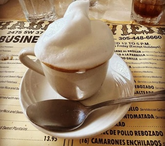 Serving Cortadito Coffee